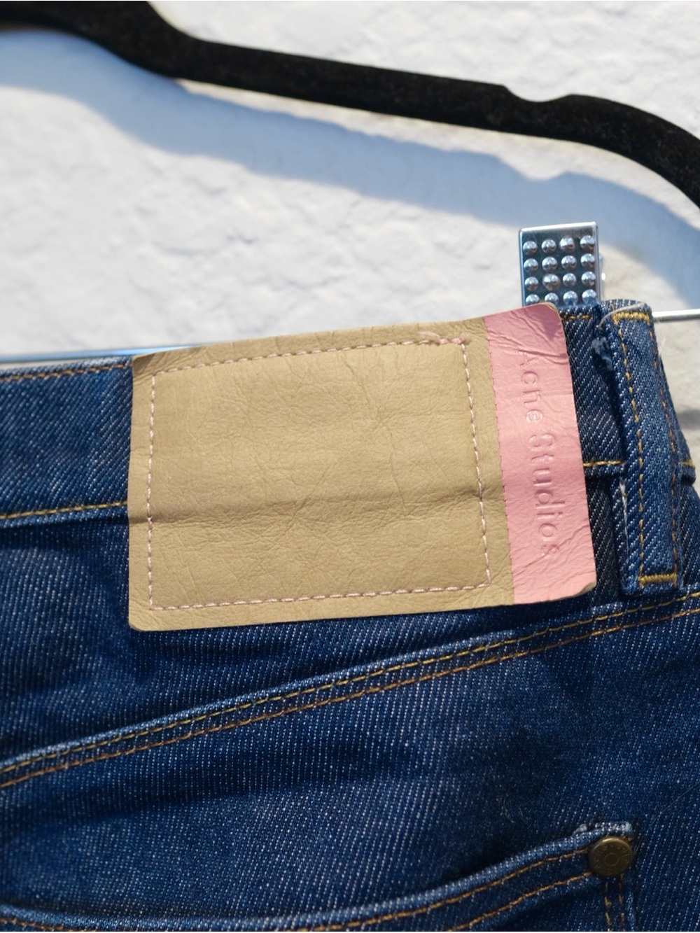 Acne Studios Blå Konst Max Indigo Jeans Size 30x29 Slim Fit Low Rise Zip Italy - Picture 6 of 9